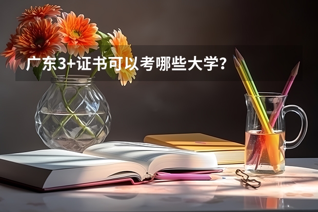 广东3+证书可以考哪些大学？